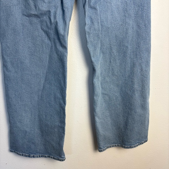 Old Navy Extra High Rise Sky Hi Wide Leg Jeans Daisy Embroidered Size 12 - Picture 7 of 12